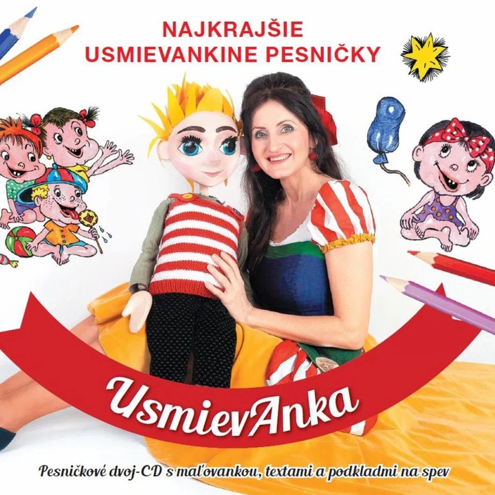 UsmievAnka: Най-красивите песнички на УсмивАнка, 2CD, с книжка за оцветяване, текстове, материали за пеене