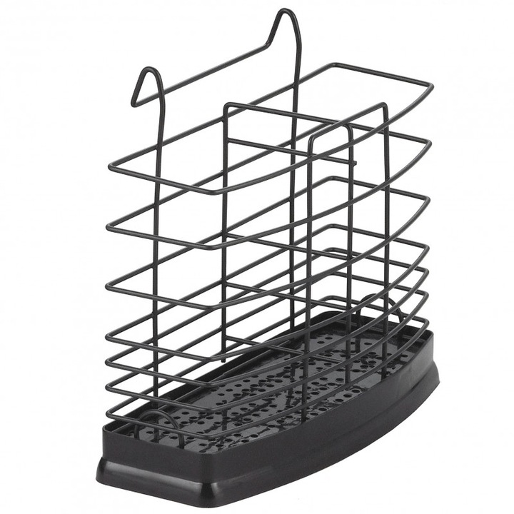 Uscător de tacâmuri Rosberg R53003B, 16.6x5.8x6.5 cm, Negru