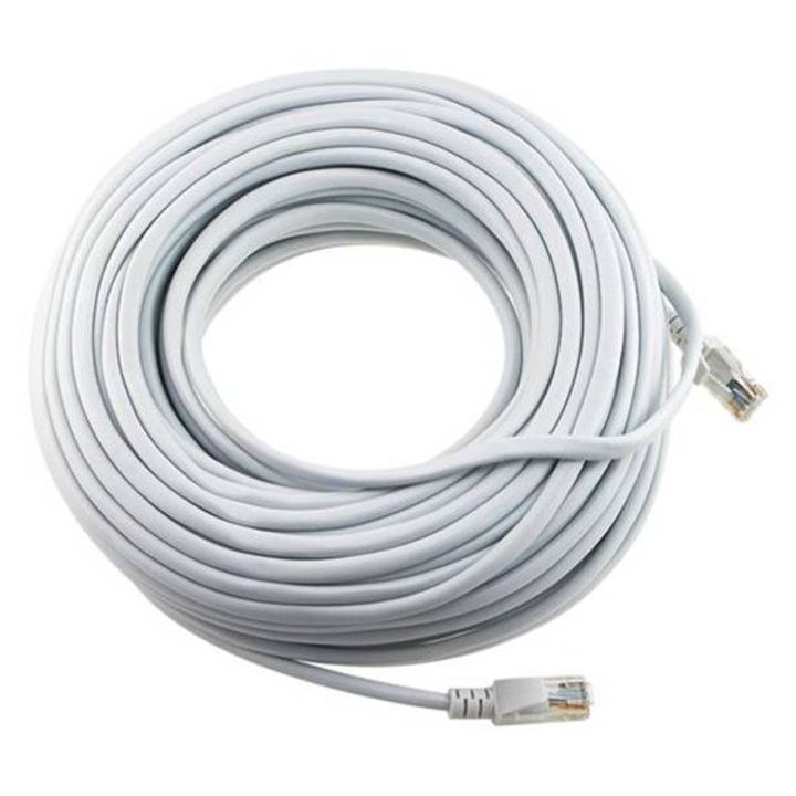 Cablu de retea, rotund, UTP, LAN, RJ45 8pin(m), CAT5E, alb, 30m