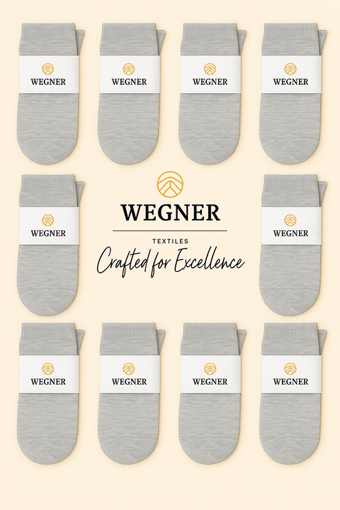 10 darabos férfi zokni szett, szürke, 39-43, pamut