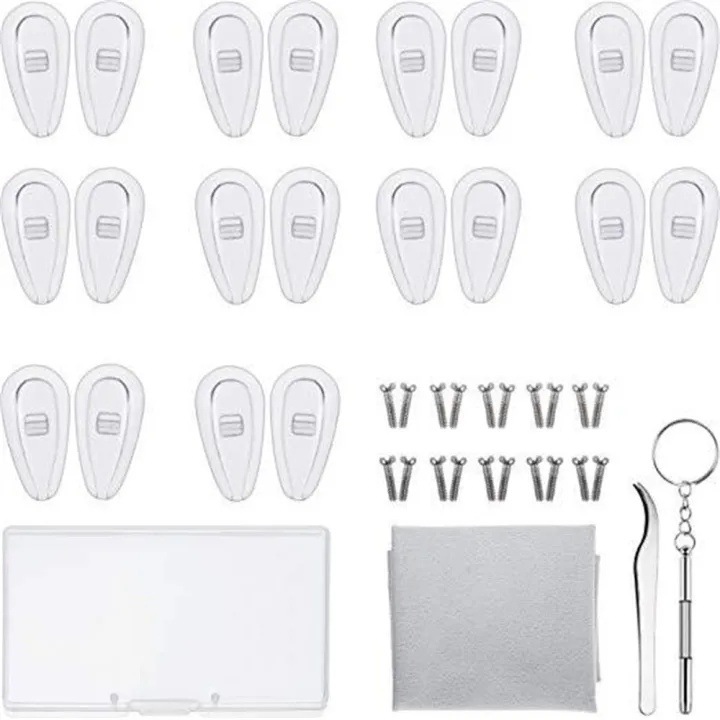 Set tampoane nazale de schimb pentru punte ochelari, din silicon, transparent