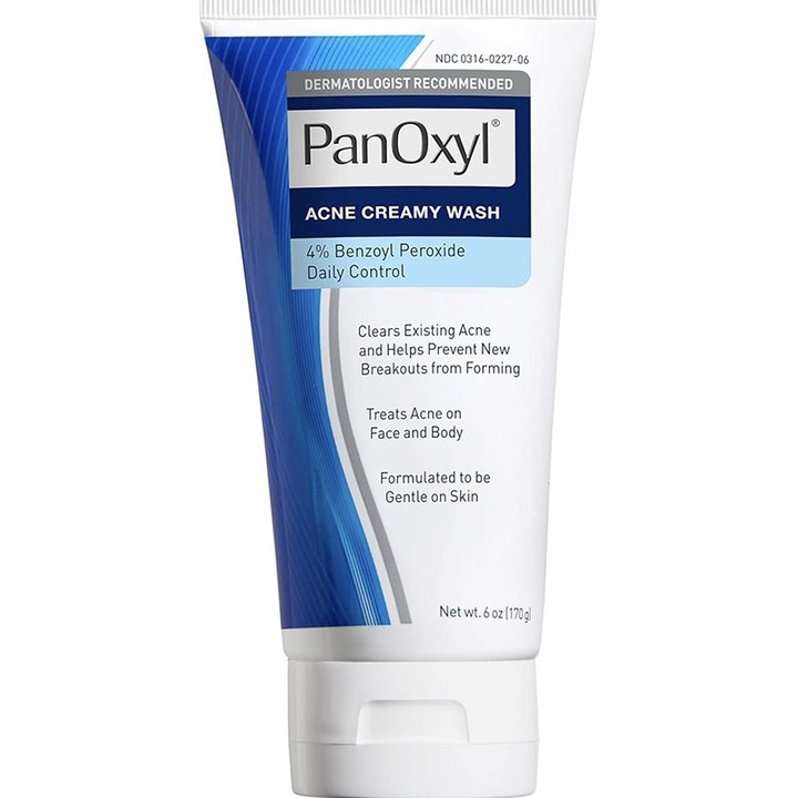PanOxyl arctisztító, 4% benzoil-peroxiddal antibakteriális és pattanáscsökkentő hatásért, 170g