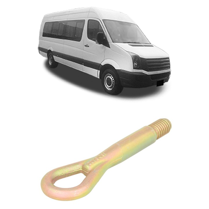 Cui carlig remorcare, tractare auto pentru Volkswagen CRAFTER 30-35 Bus (2E_) 2006 - 2016, Otel, Cri-Flo, 4 Stickere