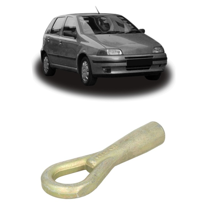 Cui carlig remorcare, tractare auto pentru FIAT PUNTO (176_) 1993 - 1999, Otel, Cri-Flo, 4 Stickere