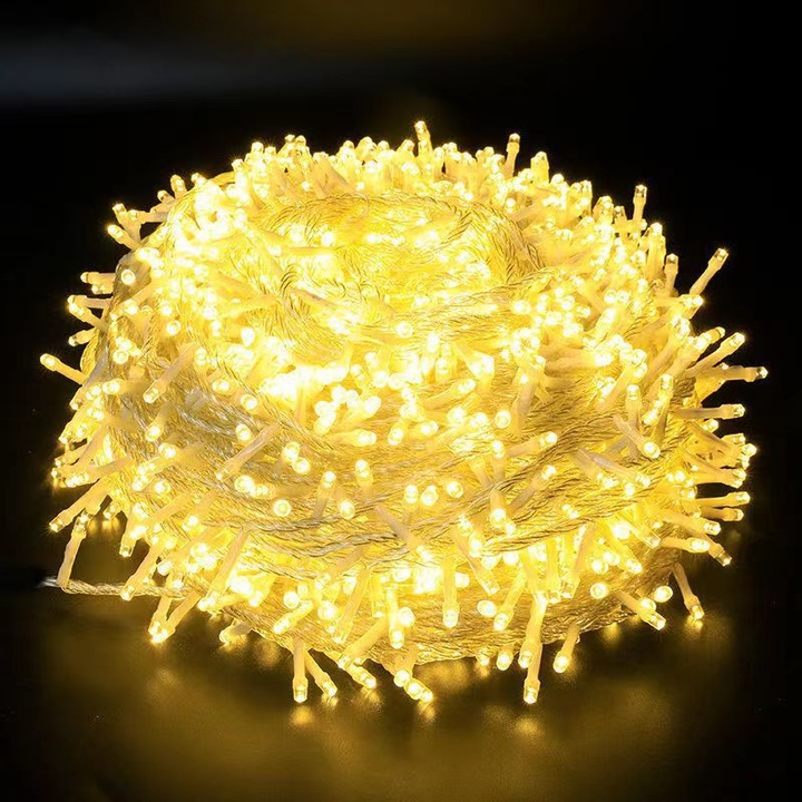 Feicaeesa® Lumini LED 6m cu Baterii, 40 LED Impermeabile - Pentru Dormitor, Gradina, Patio, Petreceri/Craciun (Alb Cald, Interior/Exterior)​​