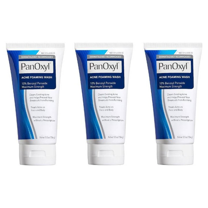 Tisztító hab, PanOxyl, Benzoil-peroxid 10%, 156g, 3db