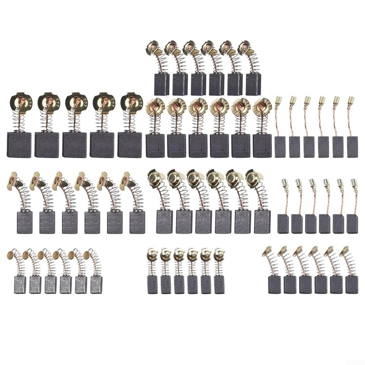 Set 60 perii de carbon pentru motoare, 10 dimensiuni