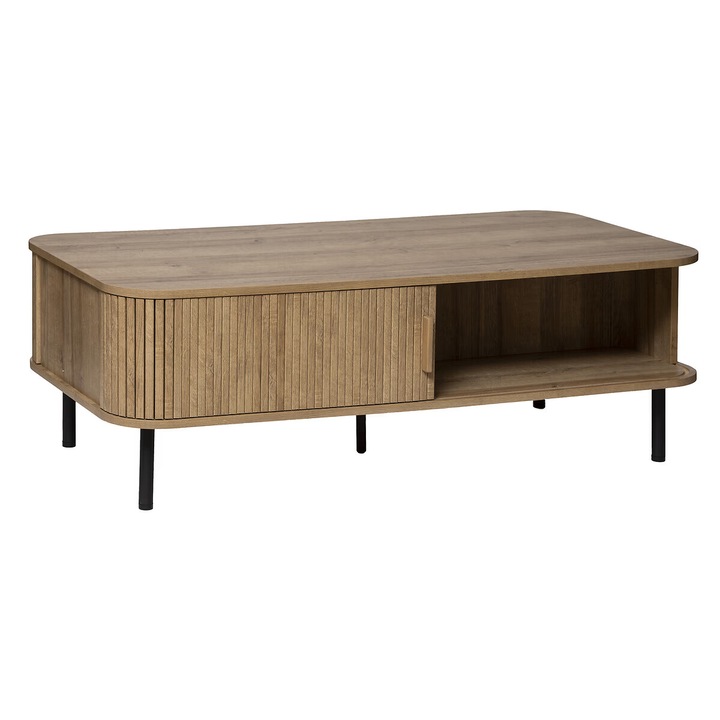 Холна маса Atmosphera Colva с 2 плъзгащи се врати, MDF и стомана, 120x60x41 см, бежова