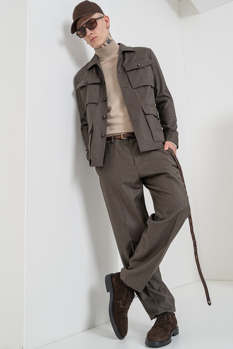 Pal Zileri, Jacheta din amestec de lana cu nasturi, Maro inchis