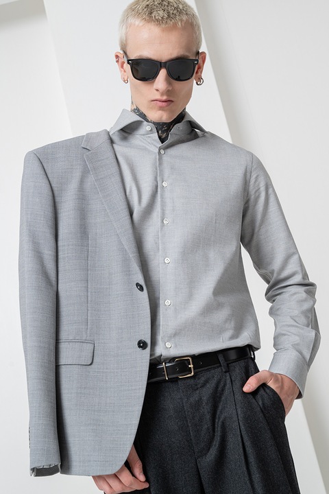 Pal Zileri, Hosszú ujjú pamuting, Fehér/Világosszürke