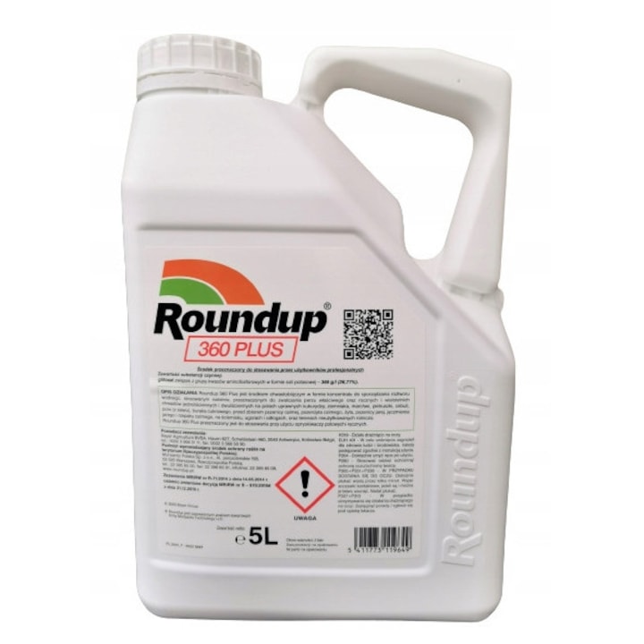 Erbicid total Bayer, 5l, eficient împotriva plantelor cu o singură frunză și două frunze, acțiune rapidă