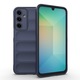 Husa telefon, pentru Samsung Galaxy A36/ Galaxy A56, Heavy Duty 3D cu dungi senzoriale Soft Silicone Full Portection Rezistent la socuri, Midnight Blue