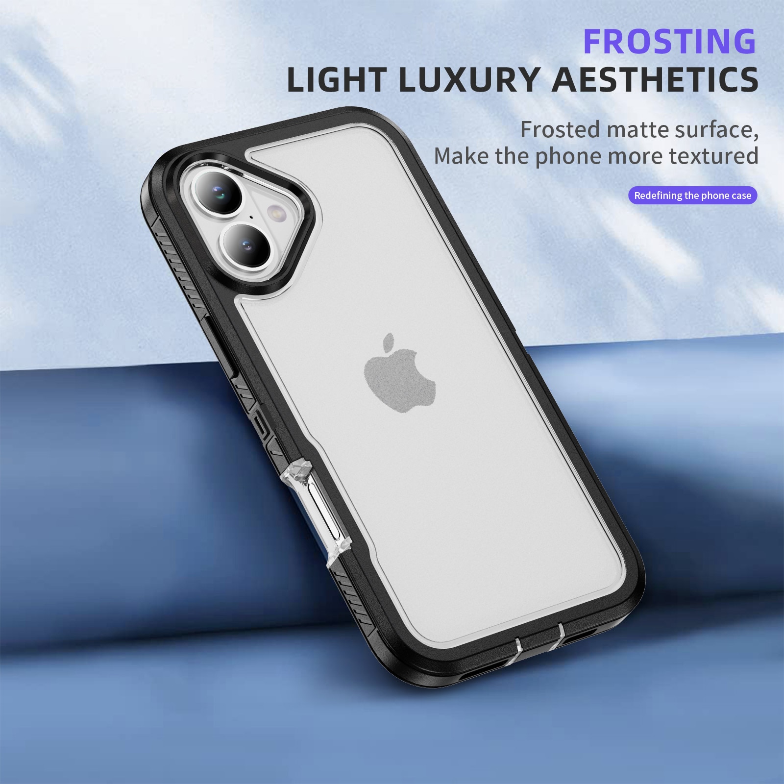 Husa protectie telefon, Bluvista®, Compatibila Apple iPhone 17, Antisoc, Protectie Superioara, Bumper interior, Negru