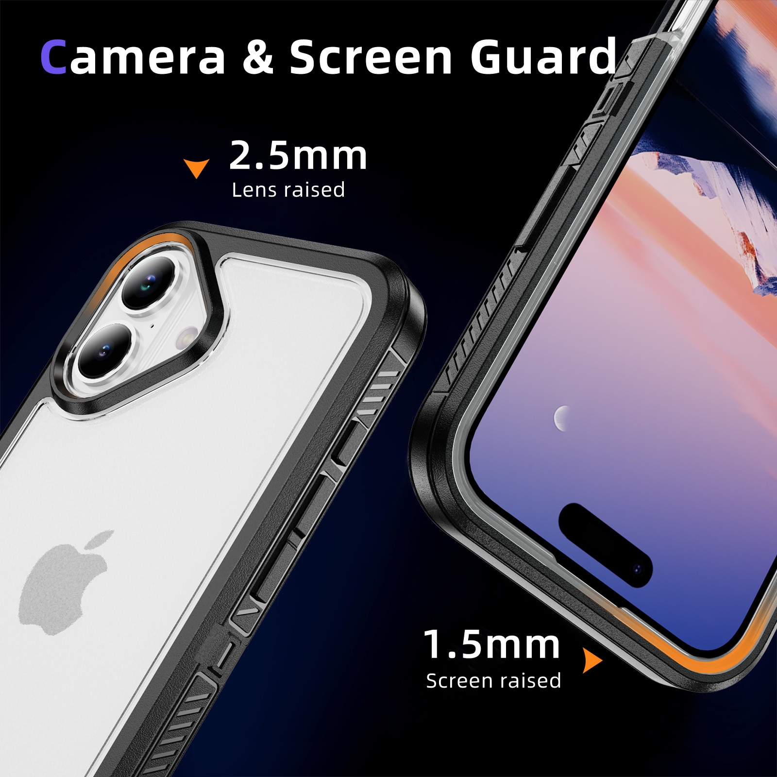 Husa protectie telefon, Bluvista®, Compatibila Apple iPhone 17, Antisoc, Protectie Superioara, Bumper interior, Negru