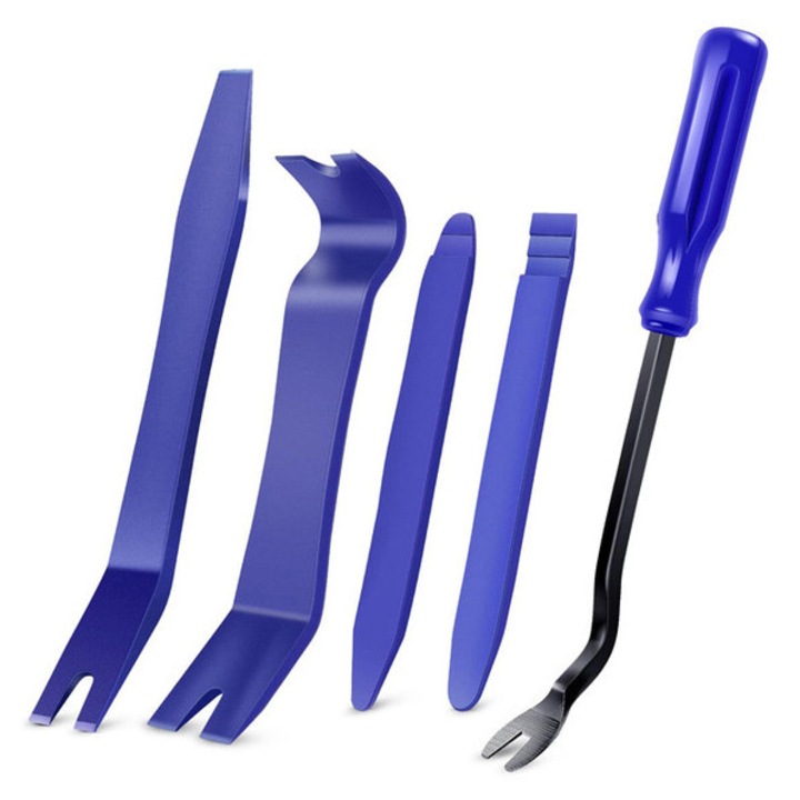 Set unelte de demontare auto TodyJeyHo, 5 piese, nylon rezistent, albastru, 9.45x3.19x1.89in