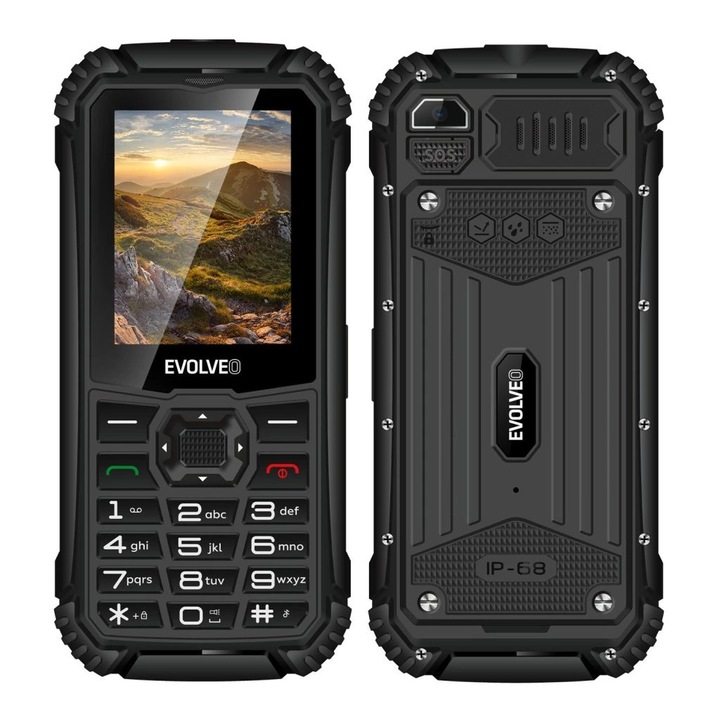 Telefon Evolveo StrongPhone Q1 cu buton, Dual SIM - Negru