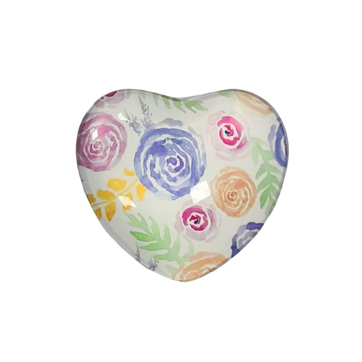 Suport adeziv universal pentru telefoane si tablete, model inima, multicolor