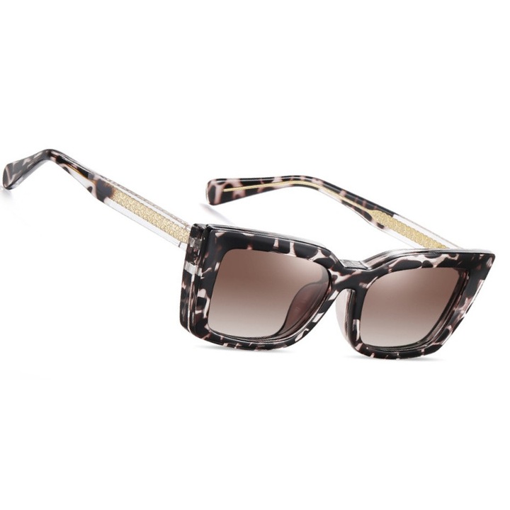 Ochelari de vedere, filtru Blue Light+Lentila polarizata magnetica cu carlig, panter,45*144mm, Atingere delicata cu pielea, Protectie UV, Potrivit pentru toate formele fetei, Rame supradimensionate, Ochelari de vedere Stylion, Cat Eye