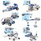 Set Constructie Robotica pentru Copii, HaploS®, Sistem Constructie Standard, Tutoriale, proiecte DIY si diverse metode de predare disponibile, Jucarie cu Motor Electric si Angrenaje, Motor M si Cutie De Baterii AA,9 Ani+