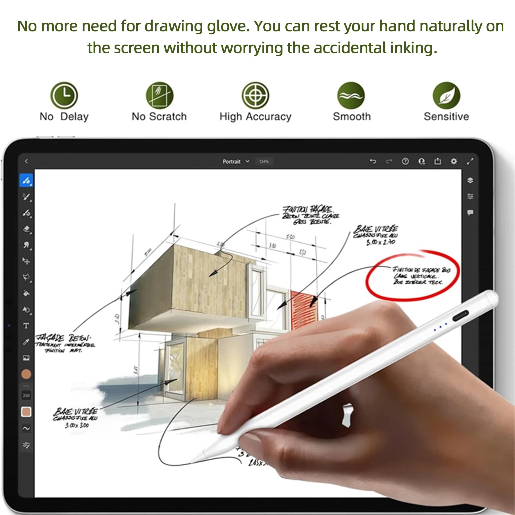 Stylus iPad Pen Universal, Yulinland®, Professional Magnetic Wireless ...