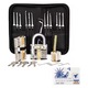 Set de 17 Piese Lacatus YDCY™ Profesional cu Trei Lacate si un Card Pentru Practica Lacatuseriei