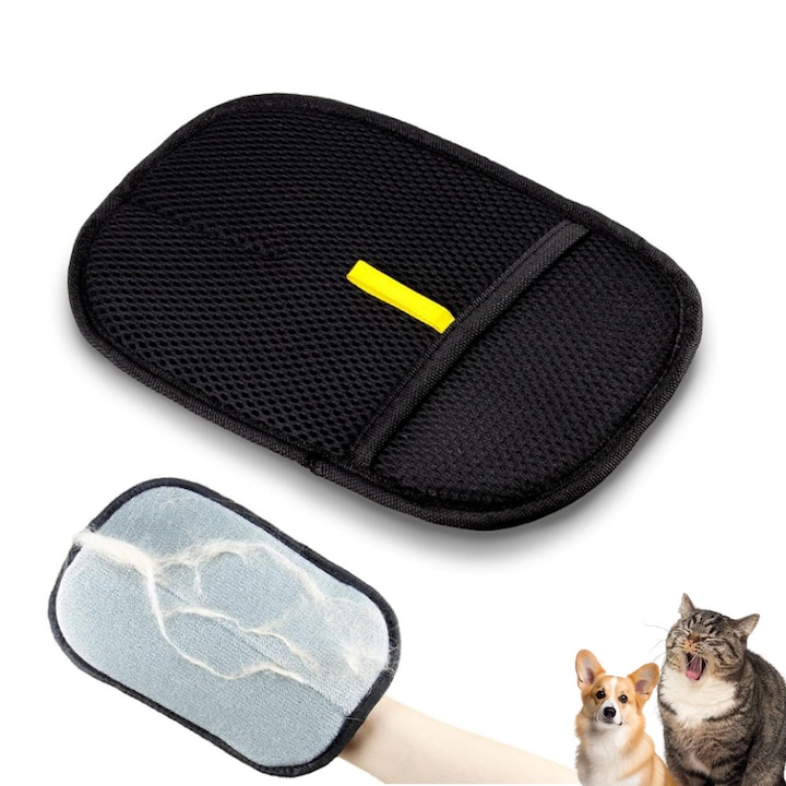 Manusa tip perie pentru indepartat parul animalelor, Unloshe, Manusi Electrostatice pentru, Eficiente pentru Caini si Pisici, Potrivite pentru Canapea, Haine, Covor, Lenjerie de Pat