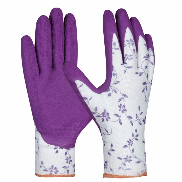Manusi de protectie "FLOWER" LILA Marimea: 8, GEBOL