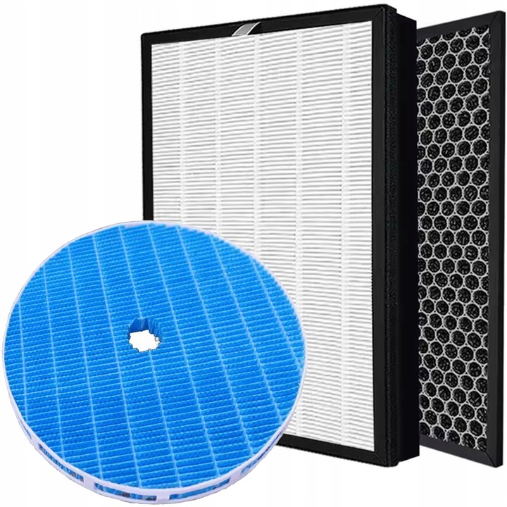 HEPA szűrőkészlet FY2422, aktív szénszűrő FY2420, párásító szűrő FY3435 Philips AC3829/10 készülékhez, 3 az 1-ben, szerszám nélküli összeszerelés
