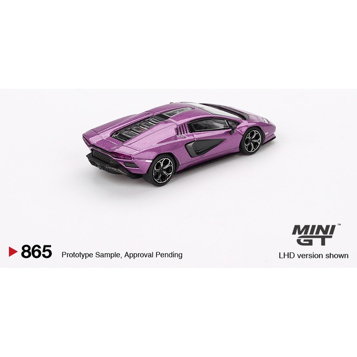 Lamborghini Countach Lpi 800-4 Viola 30. 2023 Autómodell, 1:64 Mini GT MGT00865-L