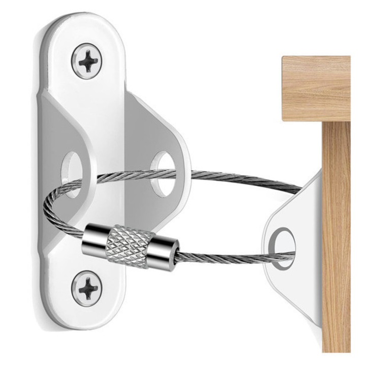 Ancora de mobilier TodyJeyHo, set 10 bucati, alb, 3x3x5cm