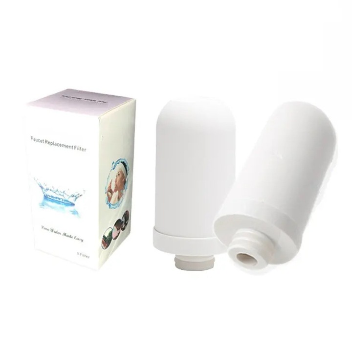 Cartus Filtrant Filtru Apa cu 7 Nivele de Filtrare, Elimina Impuritatiile, Clorul, Metalele, Materia Organica, Carbon Activ, Filtrare Apa la Chiuveta, Intrare 18 MM