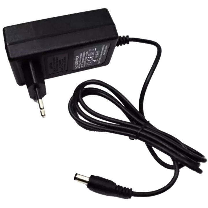 12V 2A tápegység, LED kijelző és védőszűrő, dugó átmérője 2,1 mm YDS-WA024