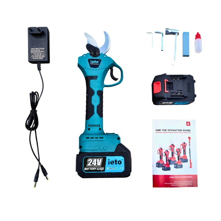 Foarfece crengi, lama otel, maner ergonomic, albastra - COBI SMART®