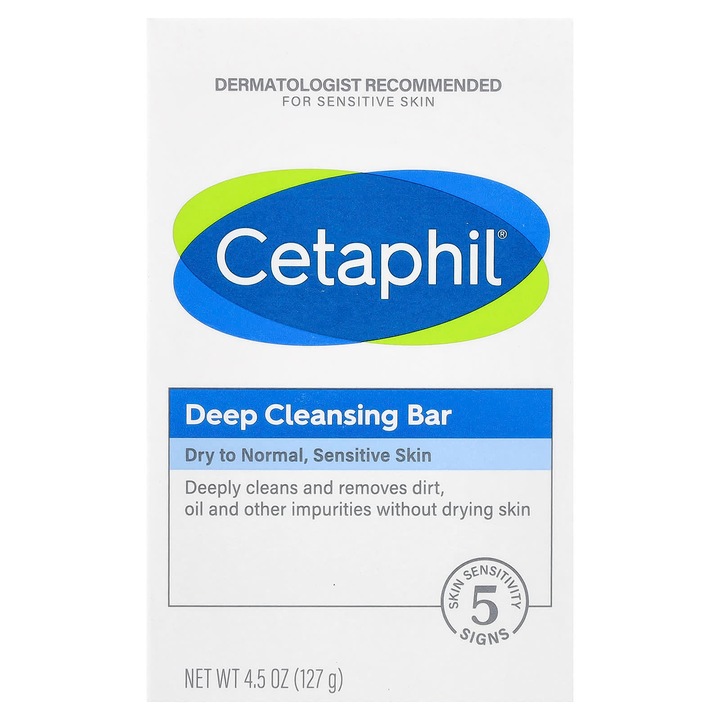 Cetaphil szappan, 127 g, érzékeny bőrre, hipoallergén, parabénmentes