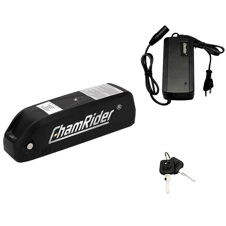 Батерия за електрически велосипед ChamRider, Hailong2, 48V, 20AH, Черна