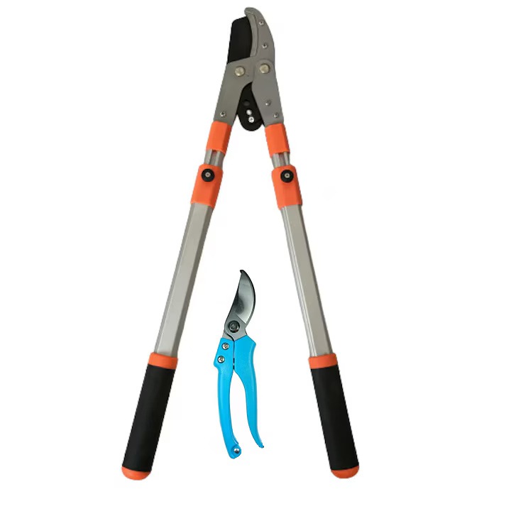 Set foarfeca extensibila de crengi aluminiu si foarfeca pentru vie - COBI SMART®