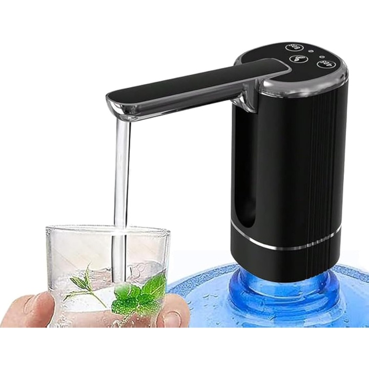 Преносима автоматична помпа за дозиране на вода, сгъваема помпа за бутилка за вода, зареждане с USB C, помпа за дозиране на вода от 5 галона, електрическа мини водна помпа за дома, офиса, къмпинга