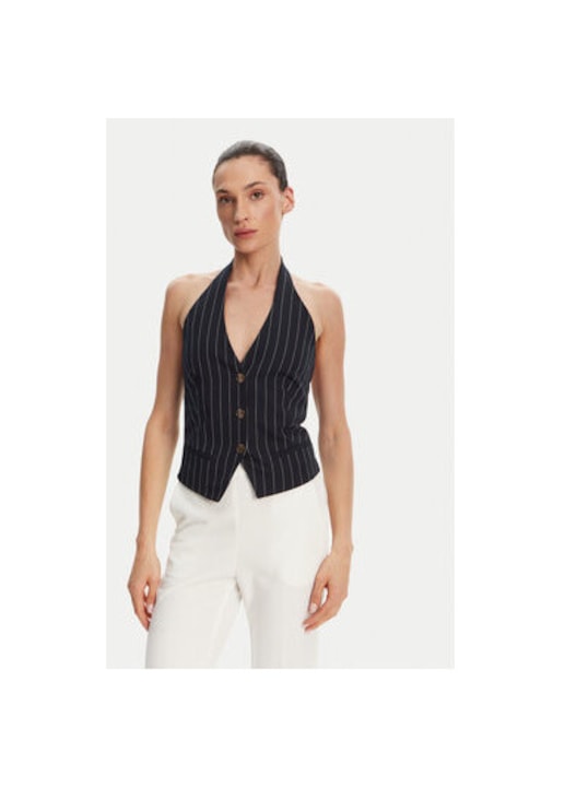 Fracomina női mellény, FR25SJ5002W761D4, Poliészter/Viszkóz, XL INTL, Sötétkék