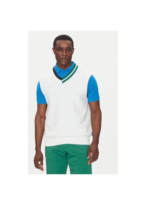 Ferfi pulover Hechter Paris, 65013 151809, pamut, feher, Fehér