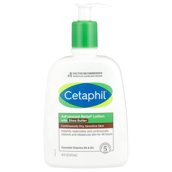 Cetaphil Advanced Relief testápoló shea vajjal, 473 ml, száraz és érzékeny bőrre