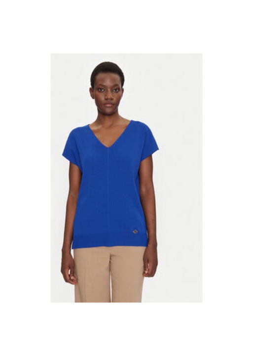 Pulover dama Luisa Spagnoli, 58686 CARACALLA, Viscoza/Poliamida, Albastru, Albastru