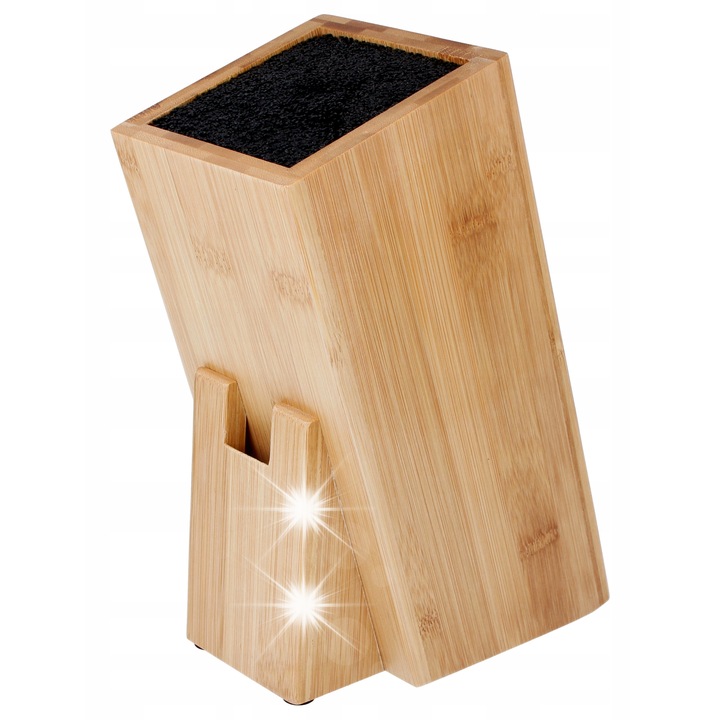 Késtartó, Brunbeste, bambusz blokk, 10,5x17x25cm, modern dizájn