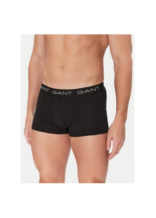 Set 3 boxeri barbati Gant, 900023003, Bumbac/Elastan, Negru, Negru