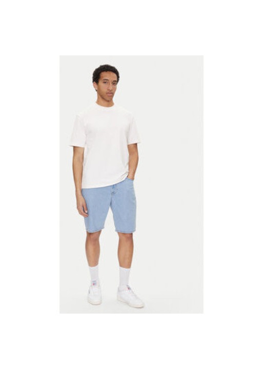 Lee ferfi farmer rovidnadrag, 112364084, pamut, kek, Kék