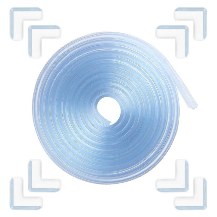 Protectii colturi transparente TodyJeyHo, pentru siguranta copiilor si varstnicilor, 1.5x0.55x0.2 inch