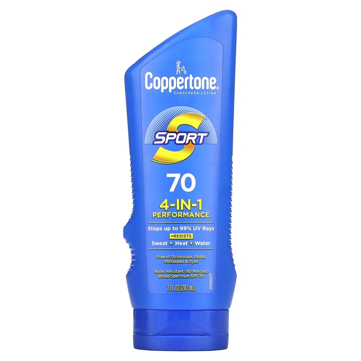 Crema de protectie solara Coppertone, SPF 70, 207 ml, rezistent la apa, 4 in 1