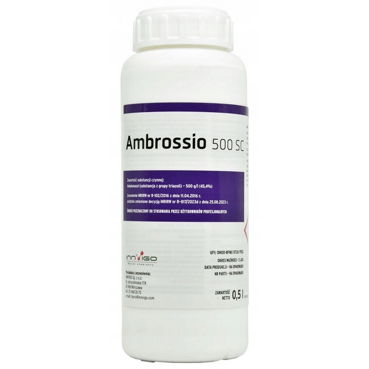 Fungicid, Intermag, Substanta Activa Tebukonazol - 500 G/L (45, 4%), Forma Concentrat, Tip Agent Fungicid, Combatere Negru Al Cruciferelor, Fainare Adevarata A Plantelor De Varza, 500 ml