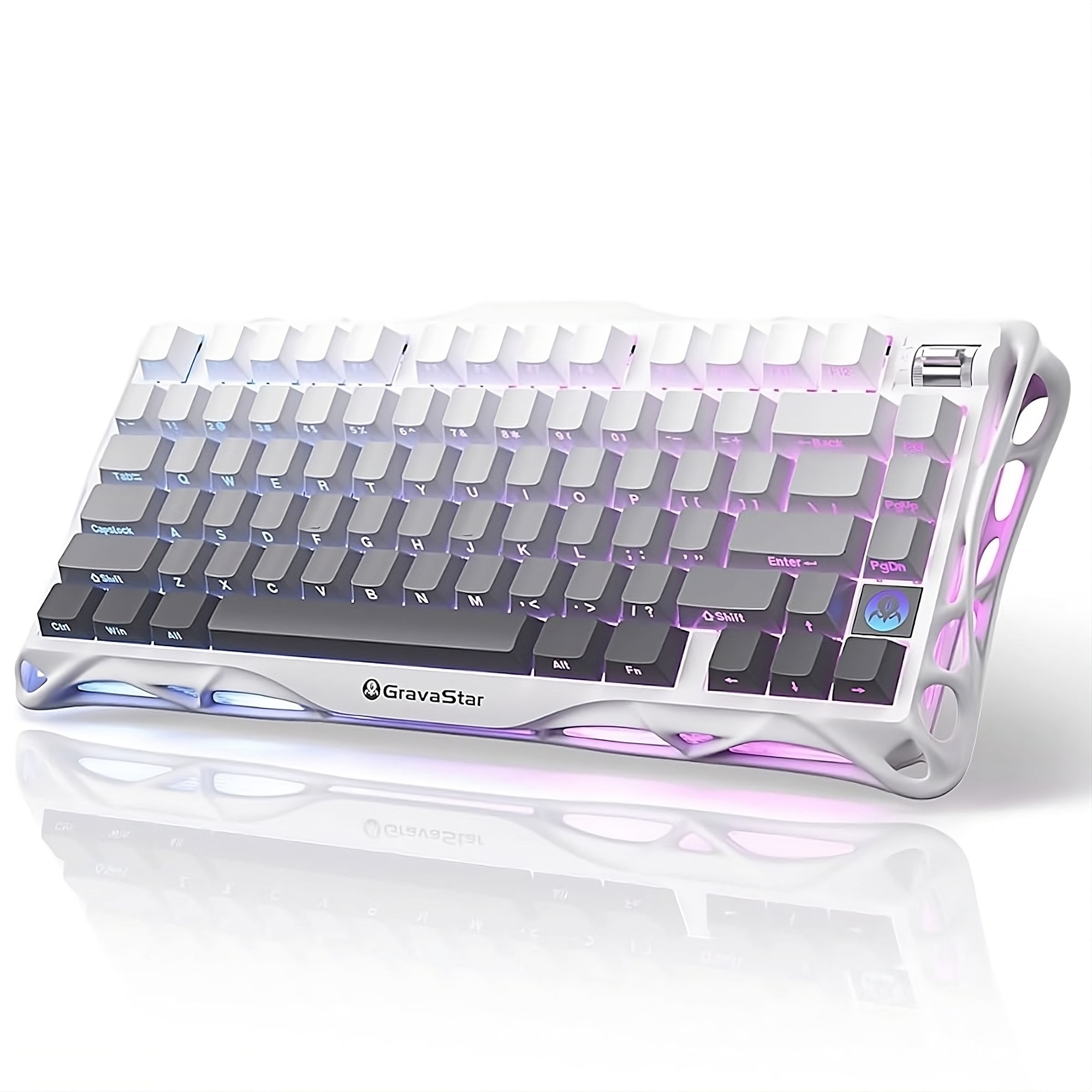 Tastatură mecanică wireless Rii, gaming Bluetooth, tri-mode 75
