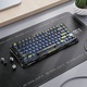 GravaStar Mercury K1 Lite Безжична механична клавиатура, трирежимна USB, Bluetooth, 2.4GHz, 75% оформление, RGB осветление, батерия 4000 mAh, прозрачно черна