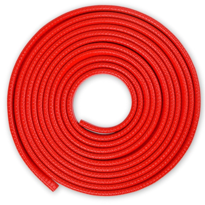 Banda de protectie auto din cauciuc cu insertie metalica, rosie,5m, rezistenta la uzura si anticoroziune Fara adeziv, usor de instalat, poate preveni zgarieturile usilor, potrivit pentru majoritatea vehiculelor